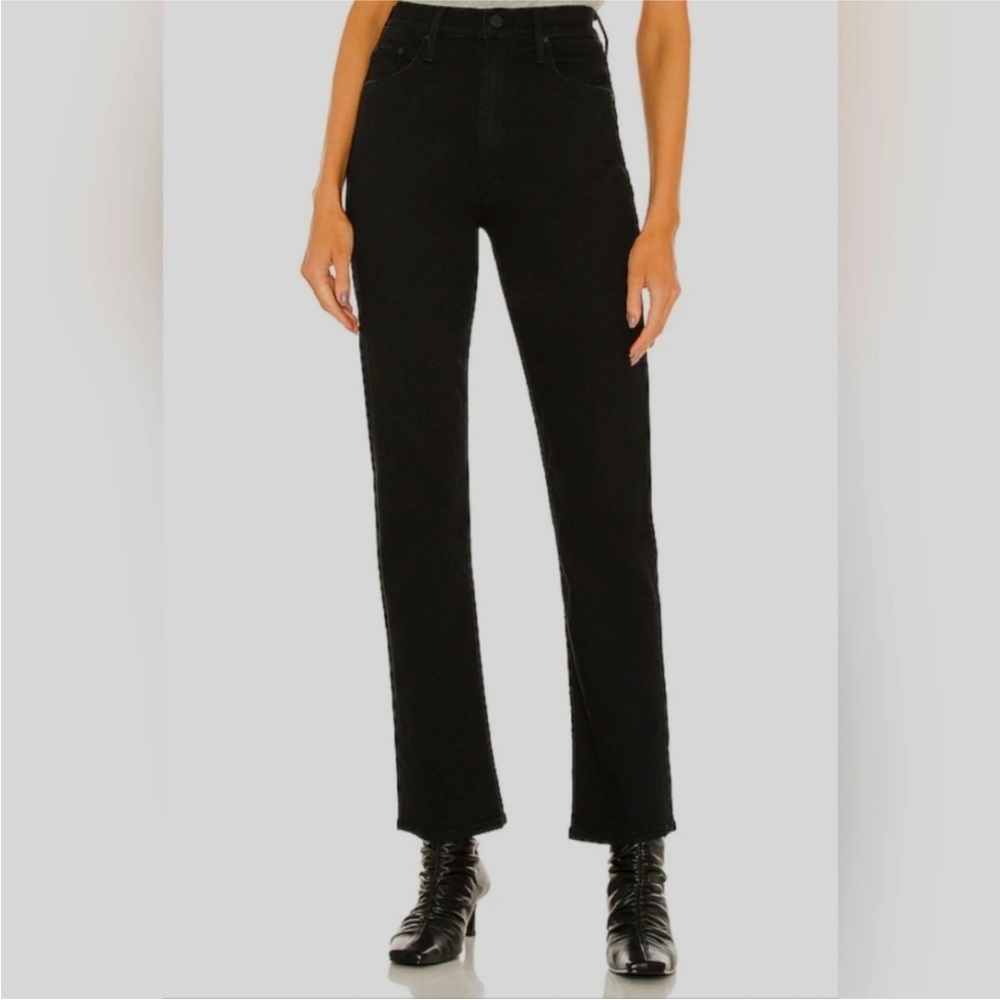 MOTHER High Waisted Rider Skimp Black